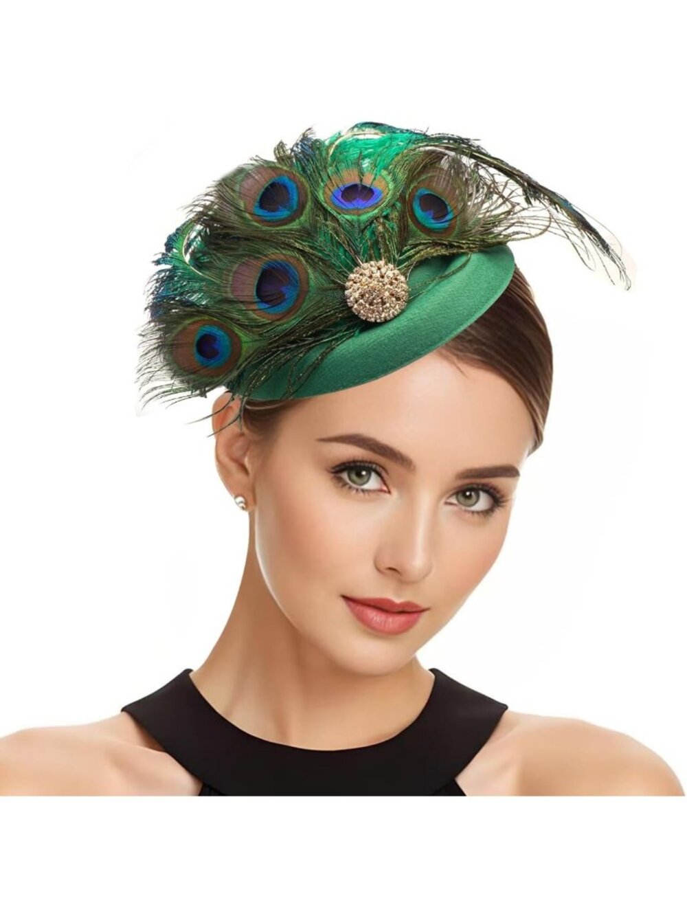 Chic Handmade Feather Fascinator Hat with Headband & Clip - 20s Pillbox for